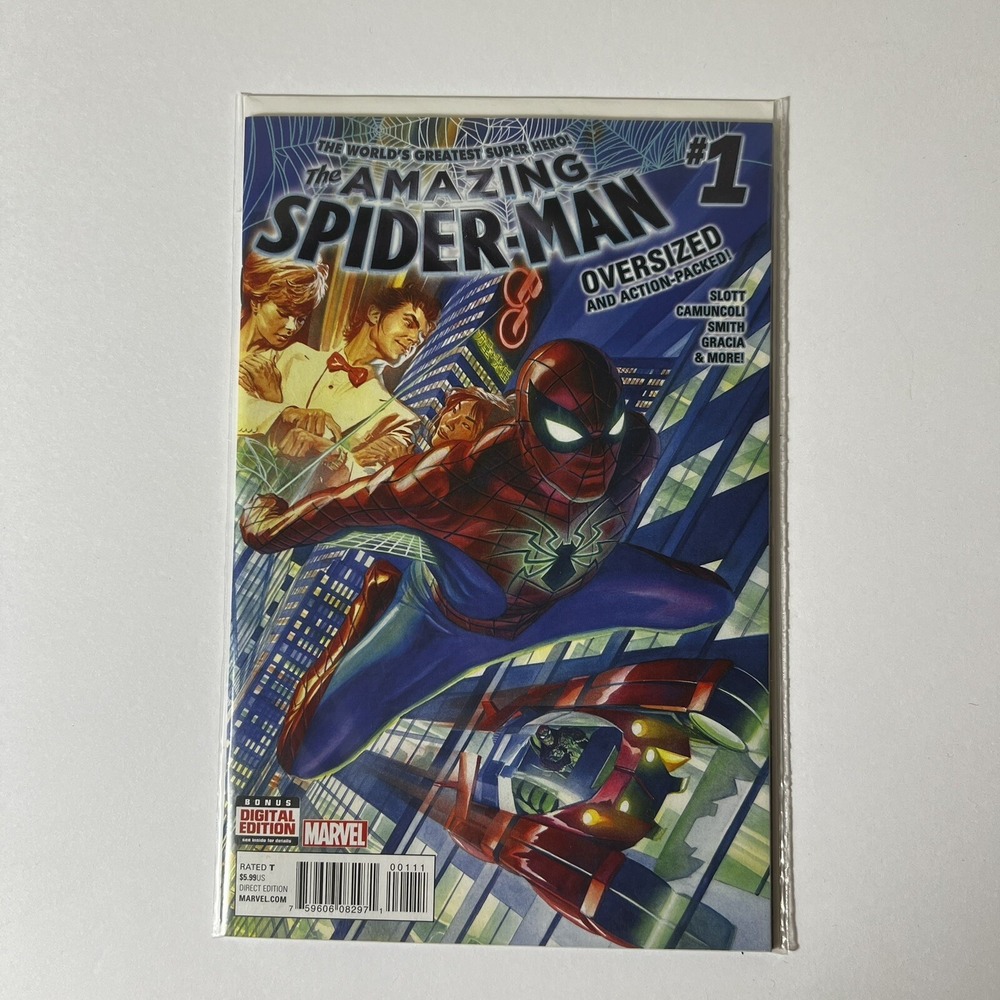 The‎ Amazing Spider-Man #1 by Dan Scott 2015 Oversized Issue Marvel Comics